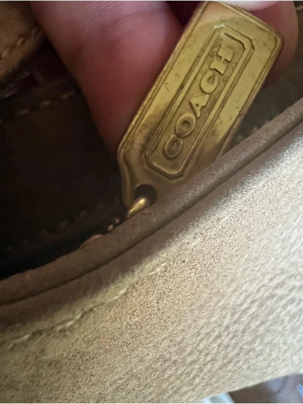 Vintage Coach Sonoma Style 4943 Soft Bucket Nubuc Leather in Sand
